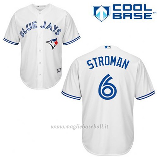 Maglia Baseball Uomo Toronto Blue Jays Marcus Stroman 6 Bianco 1ªCool Base